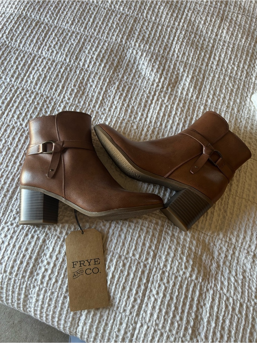 FRYE Italia Brown Leather Boots - Brand New! Size 10